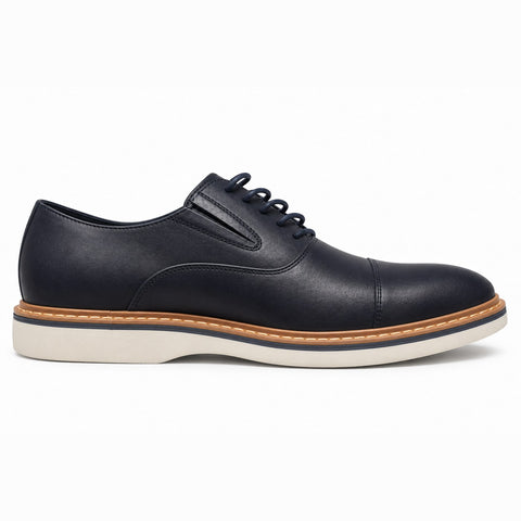 Men's Genuine Leather Shoes 22SFD660118 Navy Blue
