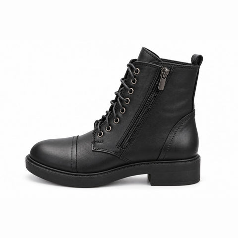 Women's Leather Boots 22WFD180418 Black