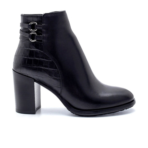 Women's Leather Boots 20WFD271314 Black