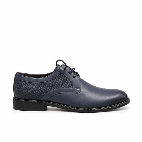 Men's Genuine Leather Shoes 21SFD660218 Navy Blue