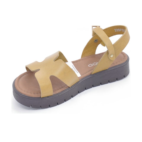 Women's Leather Shoes 22SFD330718 Yellow