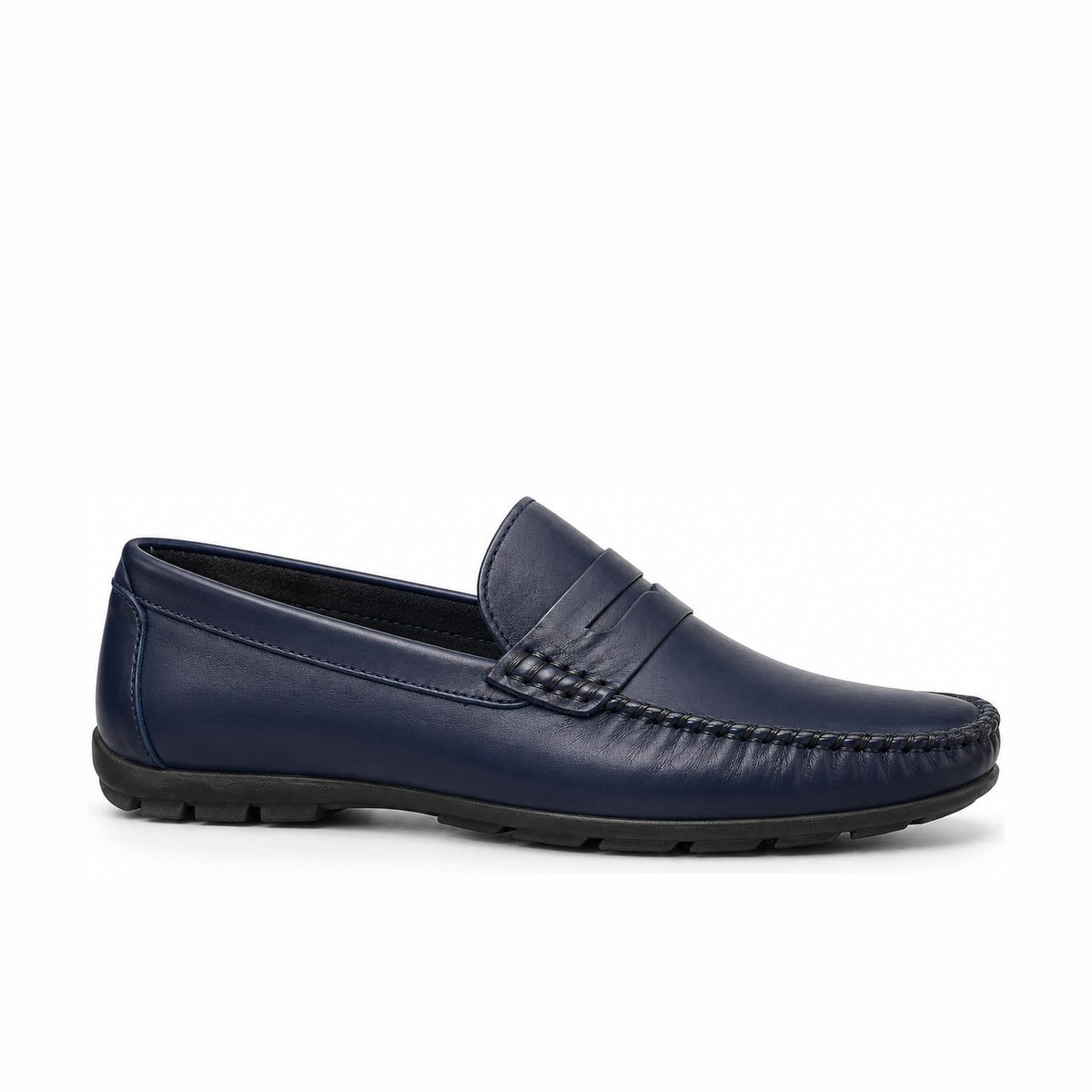 Men's Genuine Leather Shoes 22SFD657518 Navy Blue