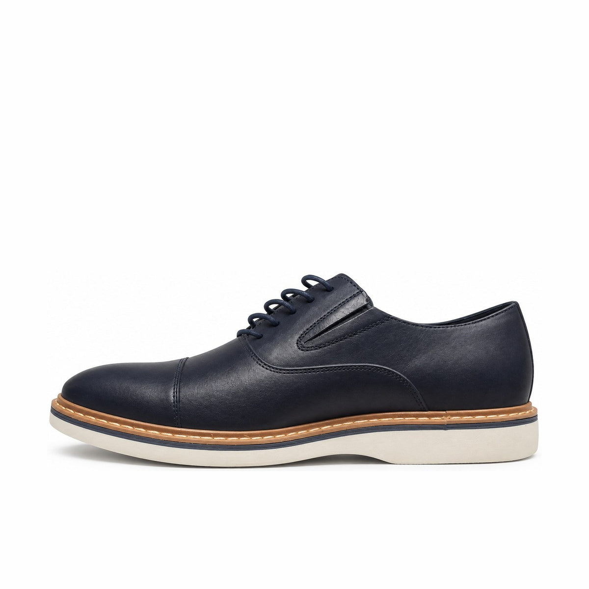 Men's Genuine Leather Shoes 22SFD660118 Navy Blue