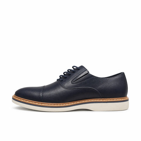 Men's Genuine Leather Shoes 22SFD660118 Navy Blue