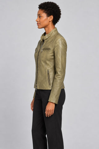 Women Genuine Leather Jacket 21SGE5908NC Multi