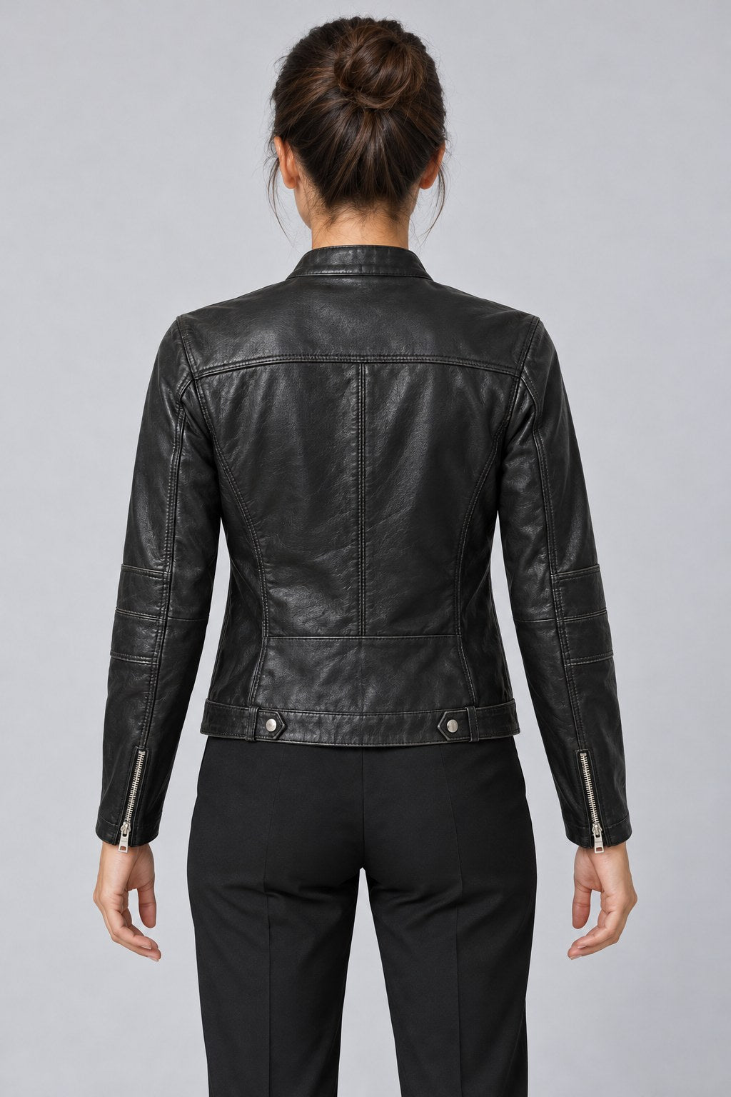 Women Genuine Leather Jacket 20WGE58921M Black