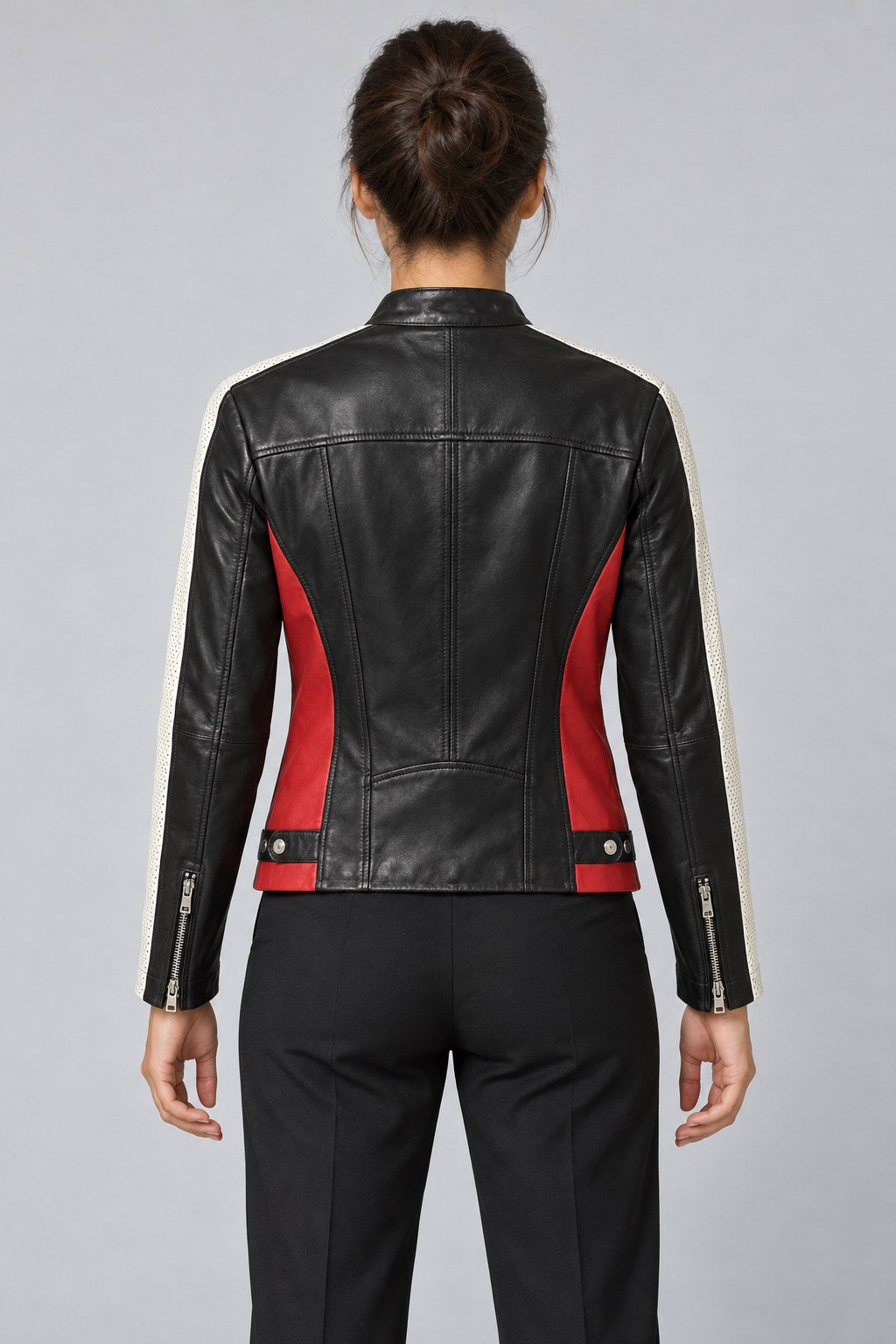 Women Genuine Leather Jacket 22SGD597751 Black