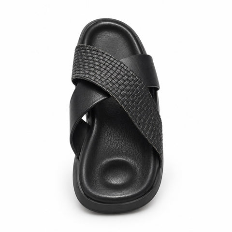 Men's Genuine Leather Shoes 21SFD638618 Black