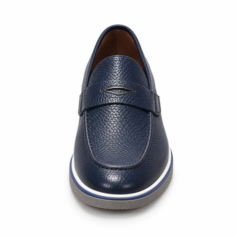 Men's Genuine Leather Shoes 22SFD6010FT Navy Blue
