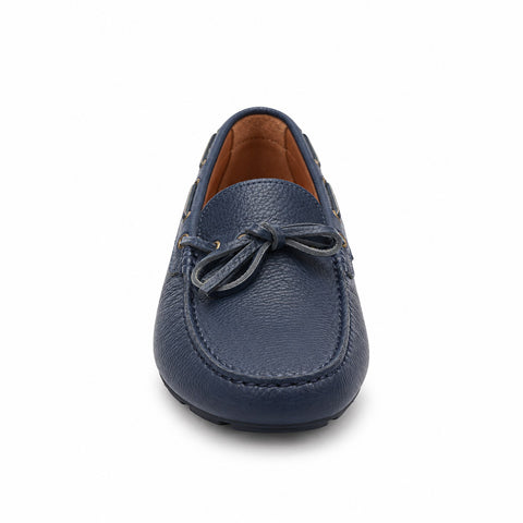 Men's Genuine Leather Shoes 22SFD6221FT Navy Blue