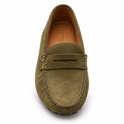 Men's Genuine Leather Shoes 21SFD606610 Green