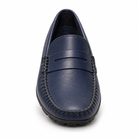 Men's Genuine Leather Shoes 22SFD657518 Navy Blue