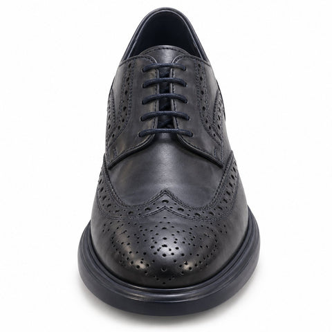 Men's Genuine Leather Boots 20WFD327018 Navy Blue