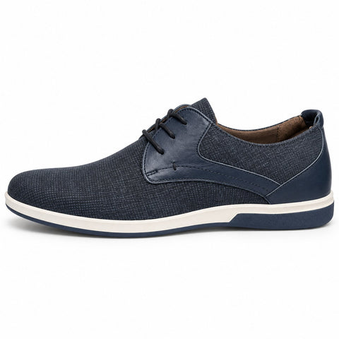 Men's Genuine Leather Shoes 22SFD603414 Navy Blue