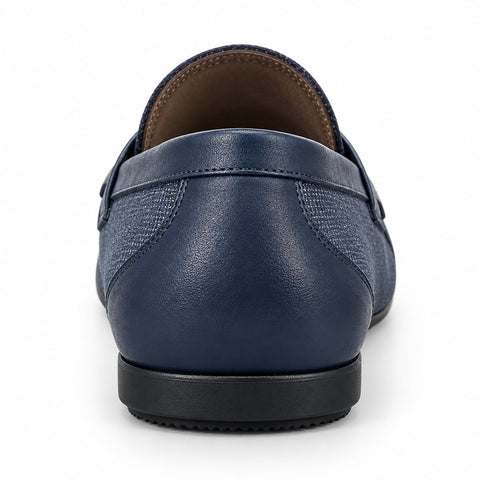 Men's Genuine Leather Shoes 22SFD604126 Navy Blue