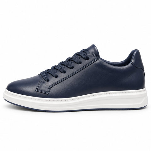 Men's Genuine Leather Shoes 22SFD610418 Navy Blue