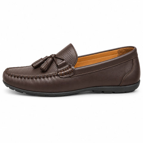 Men's Genuine Leather Shoes 22SFD6302DI Brown