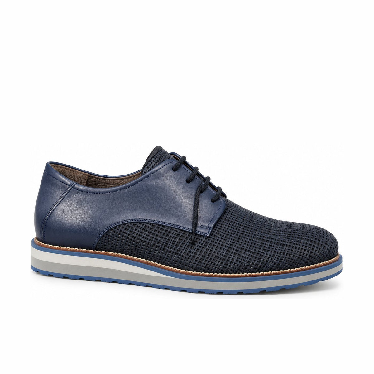 Men's Genuine Leather Shoes 22SFD651114 Navy Blue