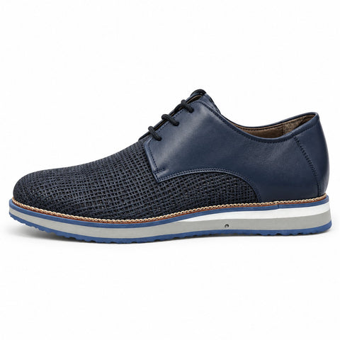 Men's Genuine Leather Shoes 22SFD651114 Navy Blue