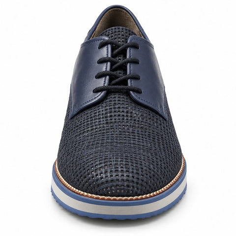 Men's Genuine Leather Shoes 22SFD651114 Navy Blue