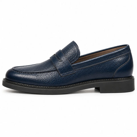 Men's Genuine Leather Shoes 22WFD6009FT Navy Blue