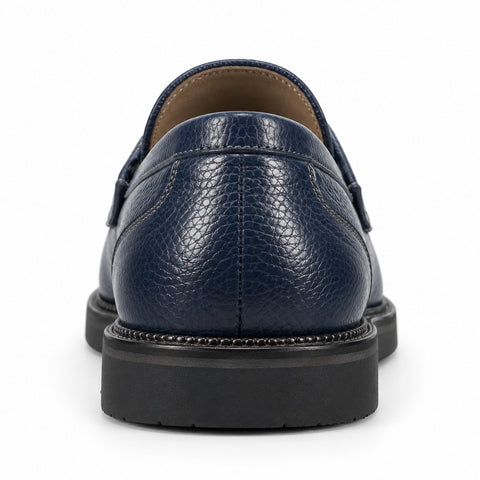 Men's Genuine Leather Shoes 22WFD6009FT Navy Blue