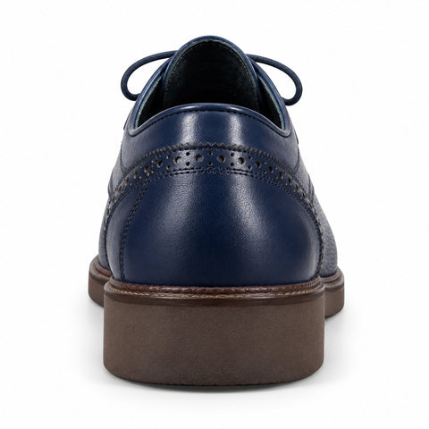 Men's Genuine Leather Shoes 22WFD6385FT Navy Blue