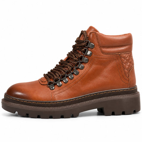 Men's Genuine Leather Shoes 22WFD641018 Tan