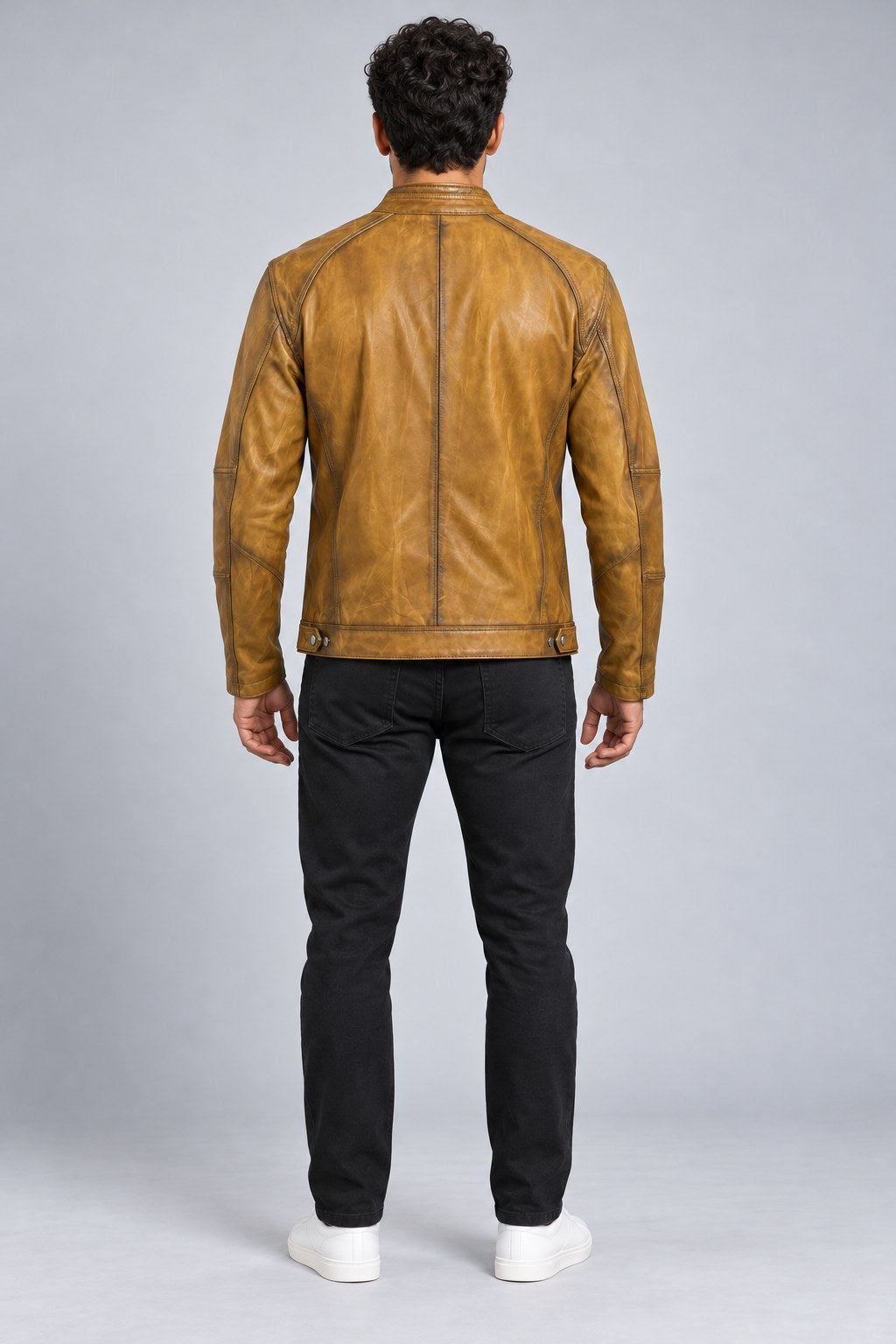 Men Genuine Leather Jacket 20SGE6330NC Camel