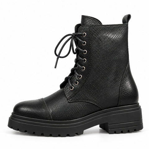 Women's Leather Boots 20WFD221540 Black