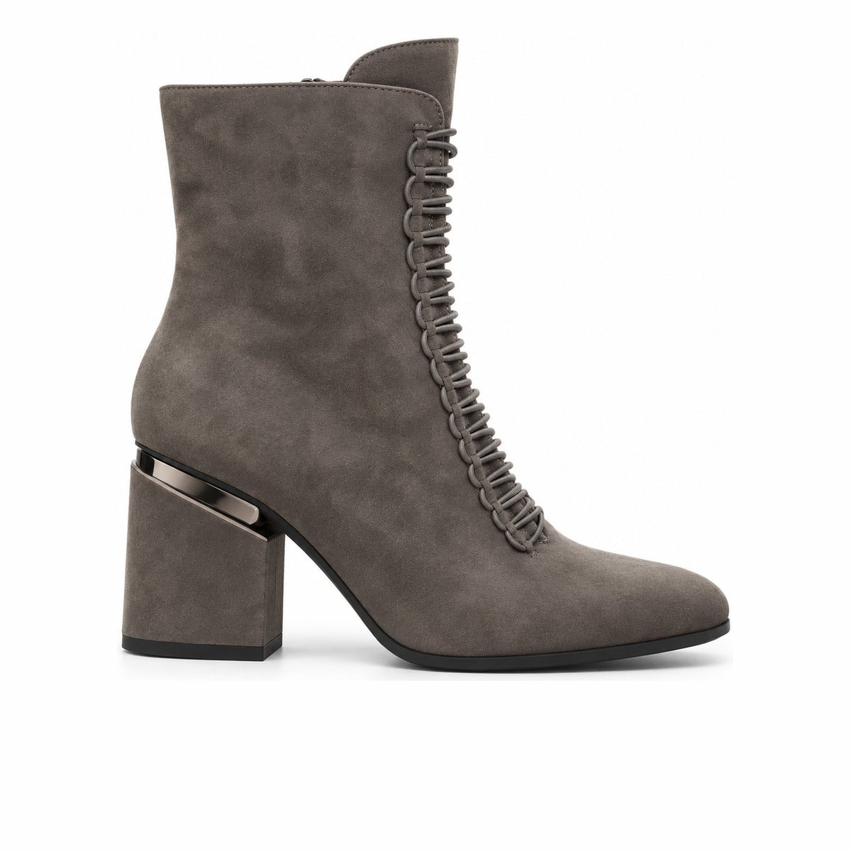 Women's Leather Boots 21WFD100410 Grey