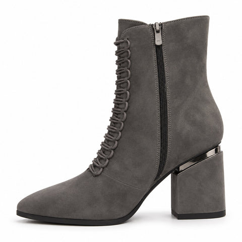 Women's Leather Boots 21WFD100410 Grey