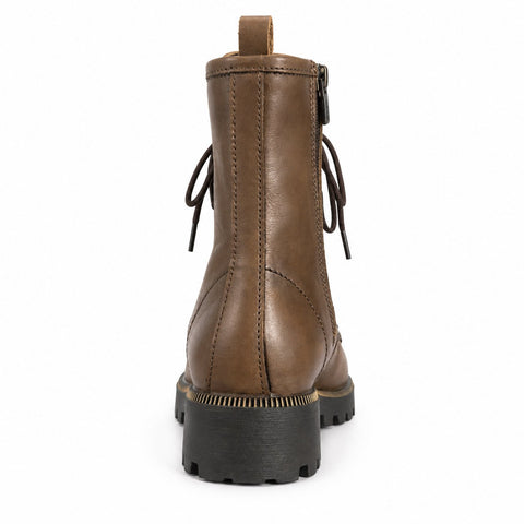 Women's Leather Boots 21WFD181318 Brown