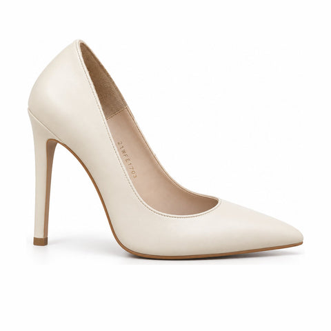 Women's Synthetic Leather Shoes 21WFE170318 Light Beige