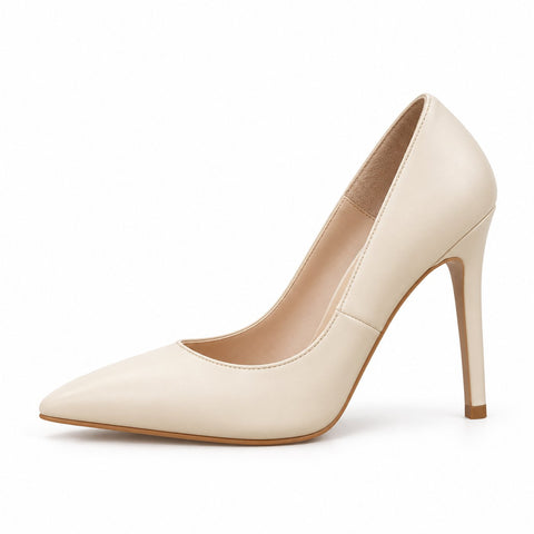 Women's Synthetic Leather Shoes 21WFE170318 Light Beige