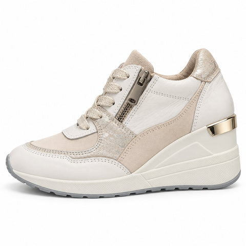 Women's Leather Shoes 22SFD371514 Beige