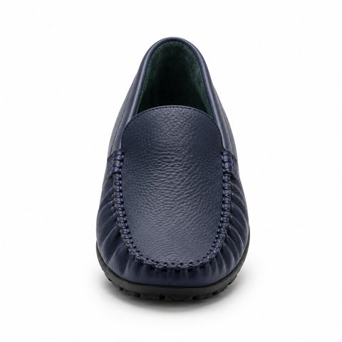 Men's Genuine Leather Shoes 22SFD6804FT Navy Blue