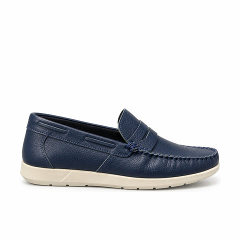 Men's Genuine Leather Shoes 22SFD6810FT Navy Blue