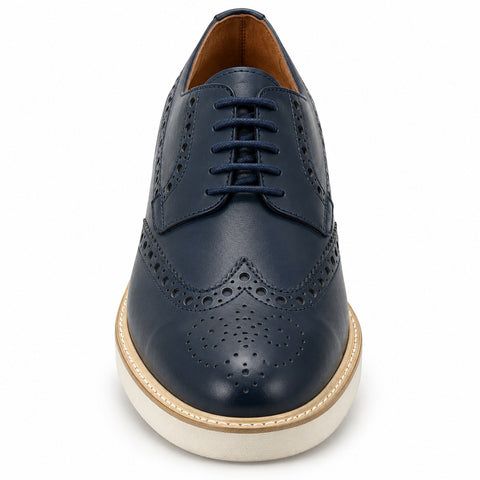Men's Genuine Leather Shoes 22SFD628318 Navy Blue