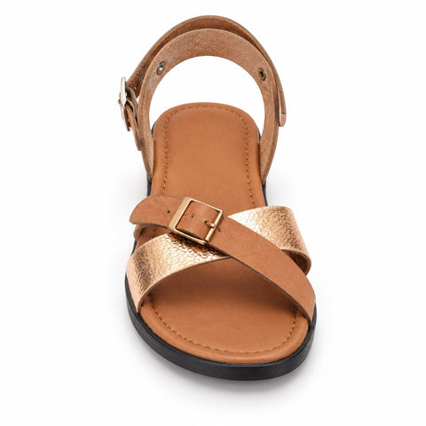 Women's Leather Shoes 21SFD331214 Tan Gold