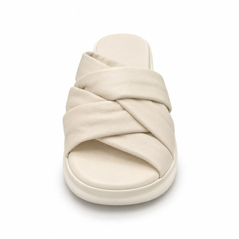 Women's Leather Shoes 22SFD150018 Beige
